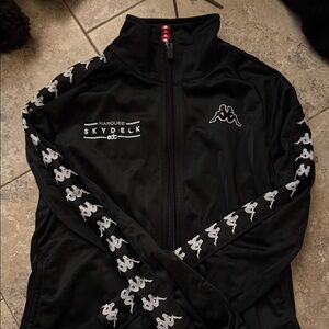 Kappa Women's Black Bomber Jacket with Logo Accents